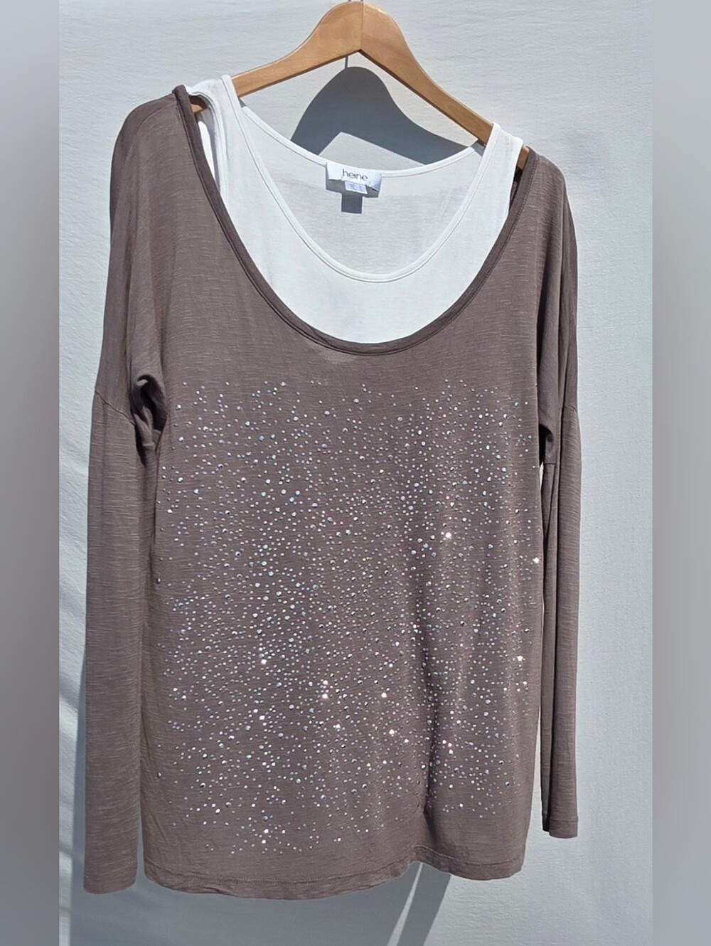 Heine Tan Tunic, Roomy Size Medium To Large, Great Shape